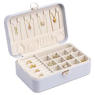 唯兰朵首饰盒带锁耳环项链戒指收纳盒高档精致饰品收纳盒新年礼物