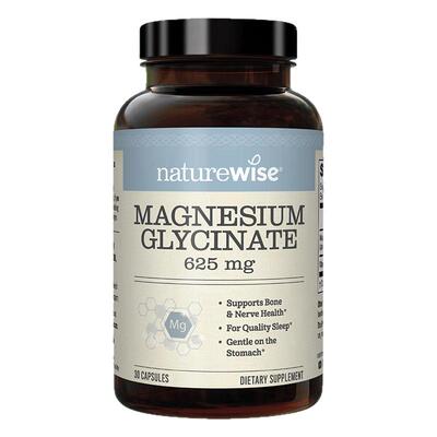 Naturewise双甘氨酸镁情绪管理补剂镁元素补充剂补镁胶囊