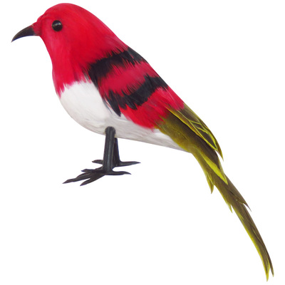 仿真羽毛彩色小鸟家居装饰摆件