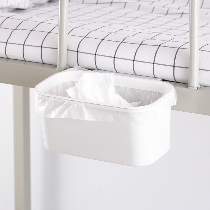 学生宿舍可挂式垃圾桶寝室壁挂式上铺床边式无盖收纳盒纸篓悬挂