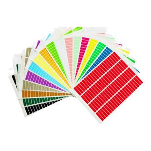 颜色彩色标签不干胶贴纸彩虹名字姓名粘贴纸班级作业分类学号贴