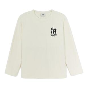 MLB儿童官方男女童时髦潮流个性字母印花图案长袖T恤秋冬款