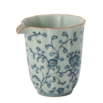 仿古青花汝窑公道杯功夫茶具