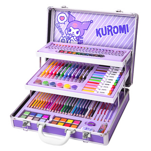 库洛米画画全套工具绘画文具套装礼盒儿童送礼生日礼物水彩笔幼儿园小学生小女孩美术彩色画笔可水洗开学礼品