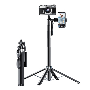 自拍杆演唱会专用2025新款手机支架相机通用双机位落地三脚架直播拍摄神器手持防抖旅游便携拍照