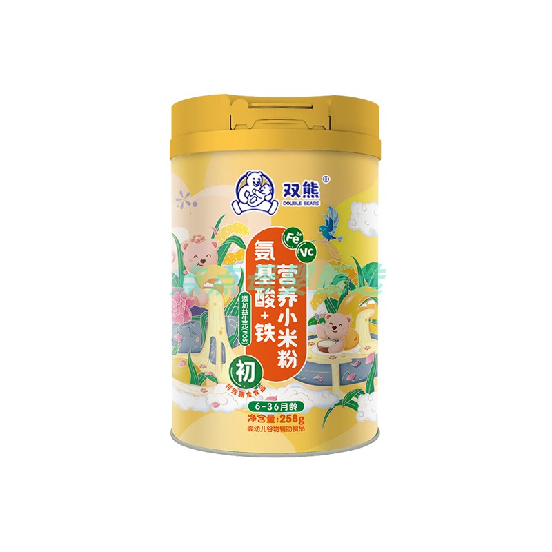 买送双熊氨基酸加铁大米粉258g
