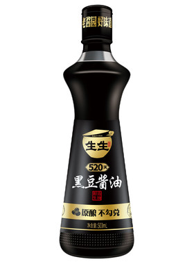 520天黑豆酱油】特级零0添加糖生抽老酿造家用白灼凉拌红烧调味无