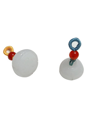 原创天然女士玉髓莲蓬铃铛福瓜提溜吊坠手镯项链挂件diy手工配件