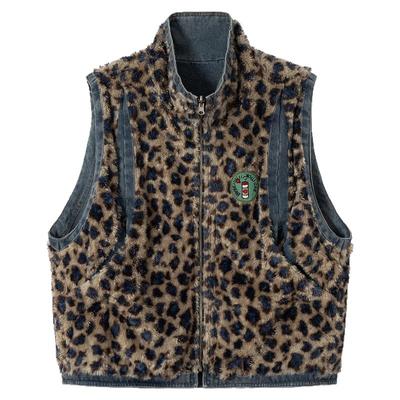 都要幸福立领牛仔马甲外套BF