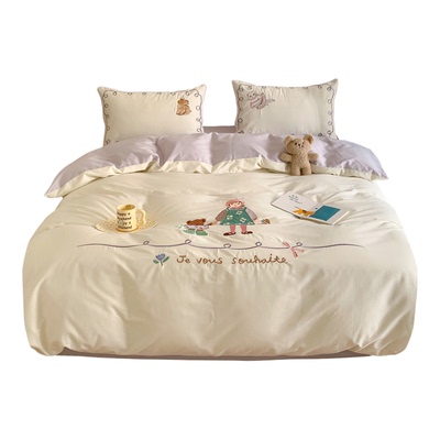 卡通可爱纯棉贡缎四件套