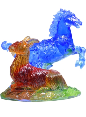 宋韶光2026马年马羊喜合吊坠摆件