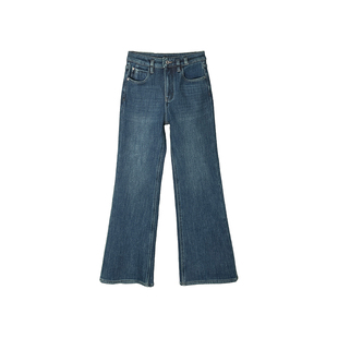 暖冬腿精！~加厚绒筒喇叭牛仔裤女秋冬新四面弹高腰弹力显瘦长裤