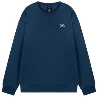 安踏圆领卫衣女士2026年品牌新款春秋加绒套头衫韩系宽松长袖上衣