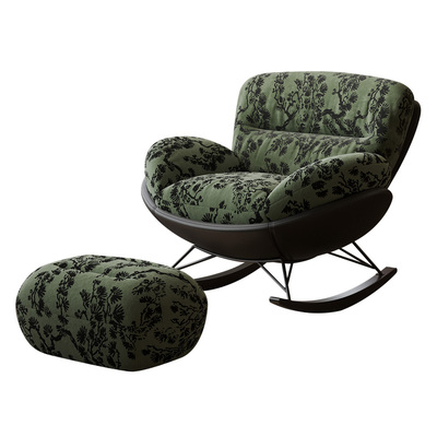 奥燕中古风蛋壳摇摇椅可拆洗沙发