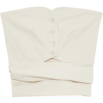 IT抹胸上衣交叠露脐上衣