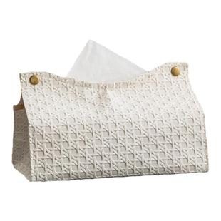 网红轻奢纸巾盒艺术感抽纸盒卫生间家用纸巾盒客厅高档皮革收纳盒