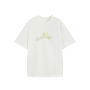 美特斯邦威山系户外T恤男女同款春新款舒适运动时尚情侣装短袖