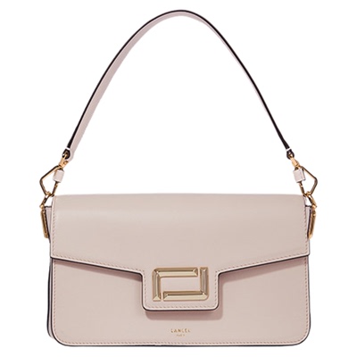 LANCEL/兰姿 ANGELE系列中号单肩斜挎包翻盖包牛皮革