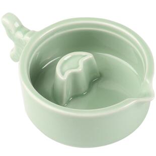 曹一阁墨池砚台多功能墨盒带盖墨碟笔架搁笔笔洗舔笔研墨水碟哥窑冰裂铜环砚台陶瓷毛笔书法国画文房四宝工具