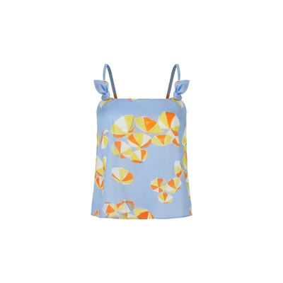 【礼物低至5折】M05CH1N0 JEANS 25春夏 女士彩色印花吊带上衣