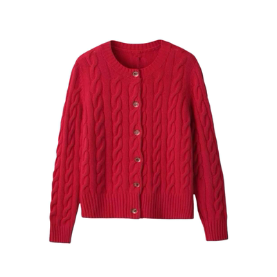 基础麻花纯羊绒100山羊绒衫