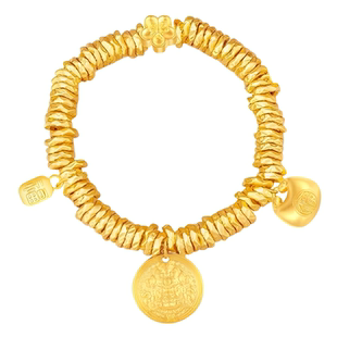 金包银工艺专柜同款定制新中式福运满满钱串子手链送女友节日礼物