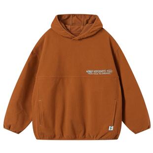 mipo秋季儿童保暖卫衣男女童多色连帽保暖套头跑道绒上衣休闲百搭