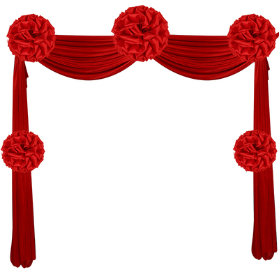 大红花球结婚门头楼梯扶手装饰