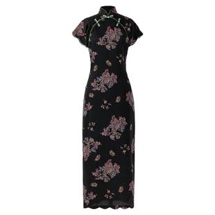 夏花如簇丨一城风絮丨春秋真丝绞罗红云纱民国风旗袍复古高端优雅