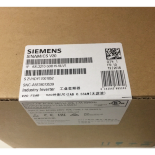 议价6SL3210-5BB15-5UV1西门子V20变频器055KW原装6SL32105BB155U