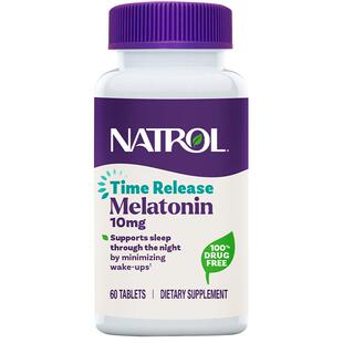 Natrol美国进口褪黑素睡眠片10mg双层缓释片维生素b6助眠减少夜醒