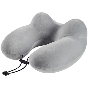 充气u型枕吹气颈枕旅行便携长途坐车脖子护颈u形枕头高铁睡觉神器
