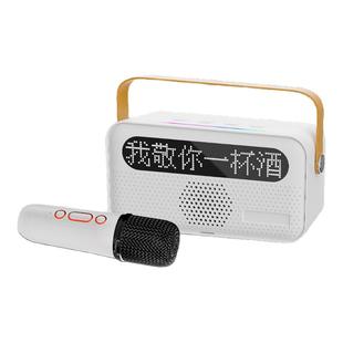 蓝牙音箱家用K歌小型音响话筒麦克风一体机带歌词显示屏卡拉ok88