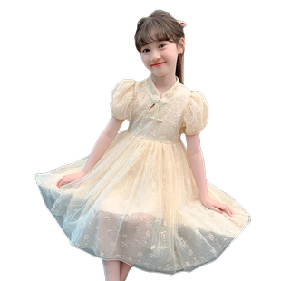 女童夏季连衣裙2026新款儿童汉服国风洋气公主裙女孩夏装网红裙子