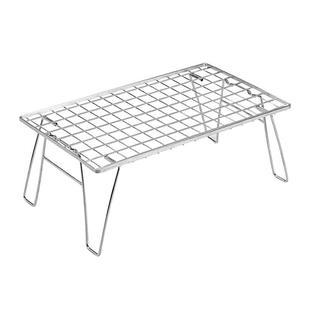 柯曼新款不锈钢折叠网桌T-235A 自驾游IGT户外轻量烧烤桌子置物架