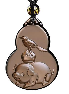 喜柿连猪吉祥宏吊坠属虎开运饰品