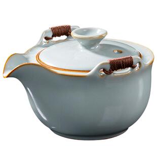 容山堂天青汝窑汝瓷旅行茶具快客杯一壶二杯功夫茶具套装泡茶壶