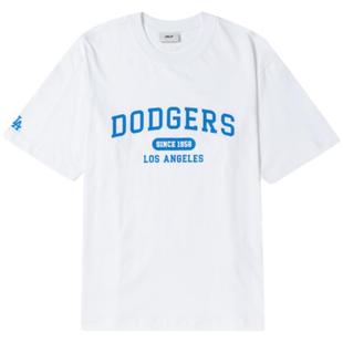 【自营】MLB短袖男装女装同款学院风运动上衣宽松休闲服白色T恤潮