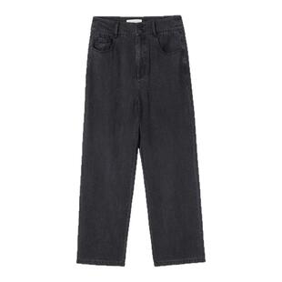 【100%莱赛尔】GANT/甘特春夏季新款女裤垂感黑色直筒阔腿牛仔裤