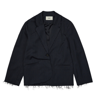 Deinet韩国秋冬季女装新款设计感时尚休闲百搭翻领西装宽松外套