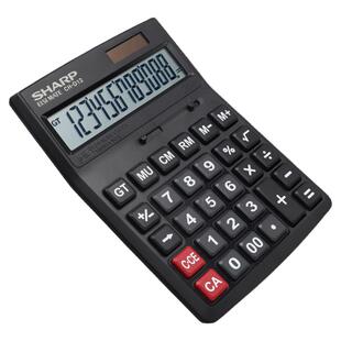 夏普原装进口大屏幕按键计算器办公用学生双电源财务会记用CH-D12