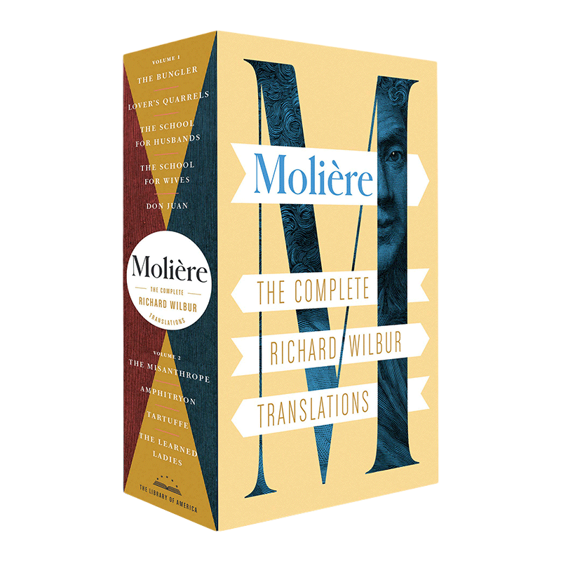 英文原版 Moliere 莫里哀戏剧 理查德·威尔伯译本 2册盒装套装 精装美国文库 英文版 进口英语原版书籍