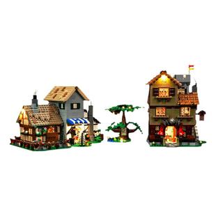 BrickBling 适用乐高10332中世纪集市城市广场积木模型灯饰灯光组