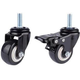 丝杆万向轮1.5寸脚轮2寸轮子M8M10轴承静音轮M12耐磨轱辘花架轮子