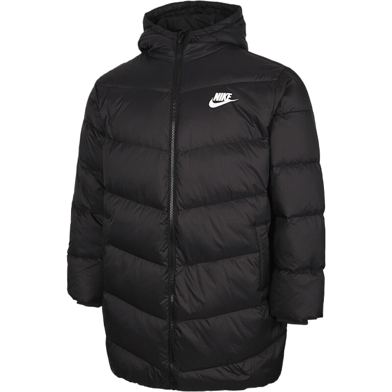 NIKE耐克大童运动休闲保暖中长款连帽羽绒服外套NY2542017GS-002
