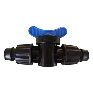 16滴管旁通阀pe管滴灌管配件大棚喷灌接头分水管外丝阀门开关直接