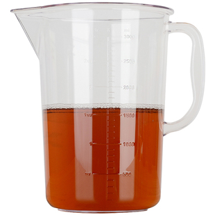 加厚带刻度PC亚克力量杯烘培大小容量塑料透明耐摔溶液容量杯水壶