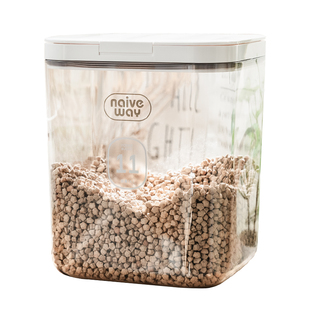 NAIVE WAY狗粮桶密封桶防潮装狗粮桶干燥剂储粮桶弹盖10斤猫粮桶