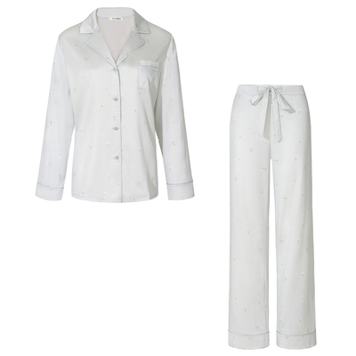 PetitFlower法式印花真丝睡衣