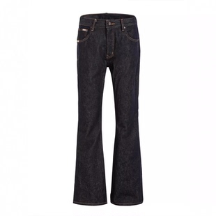 wrudy手缝线13.5盎司原牛646微喇版型直筒牛仔裤男差异化单品长裤